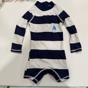 Baby Swimsuit UPF 50+ Sun Protection One Piece Zipper Bathing Suit 3-6months